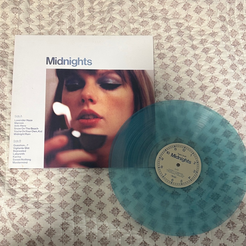 Taylor Swift Midnights Vinyl with Teal Disc